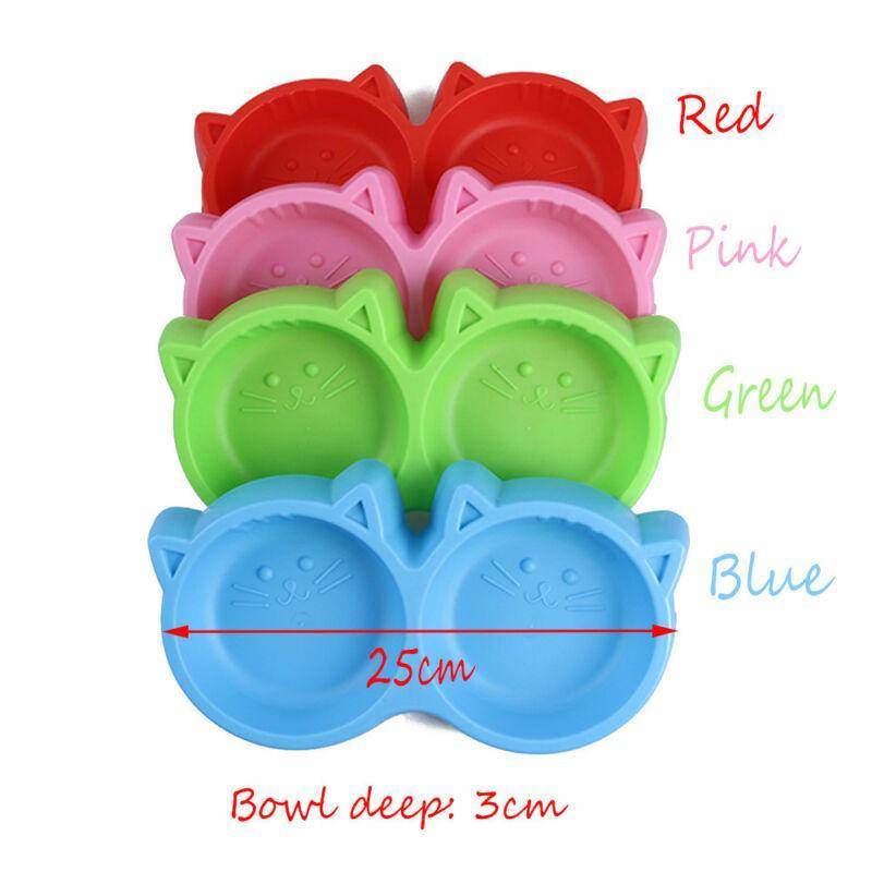 2 in 1 Pet Bowl for Cats Food and Water Feeder