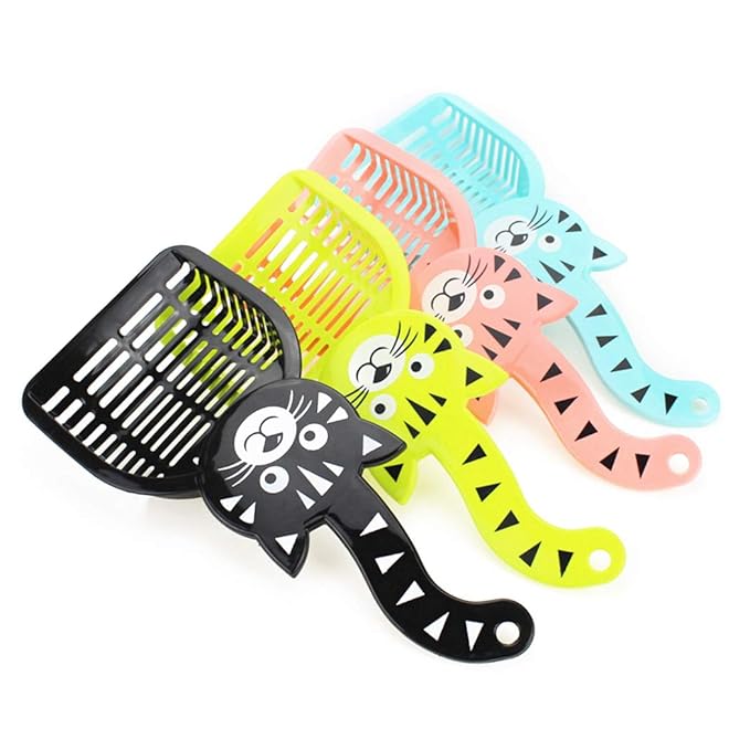 Cute Cat Face Litter Scoop with Easy Grip Handle